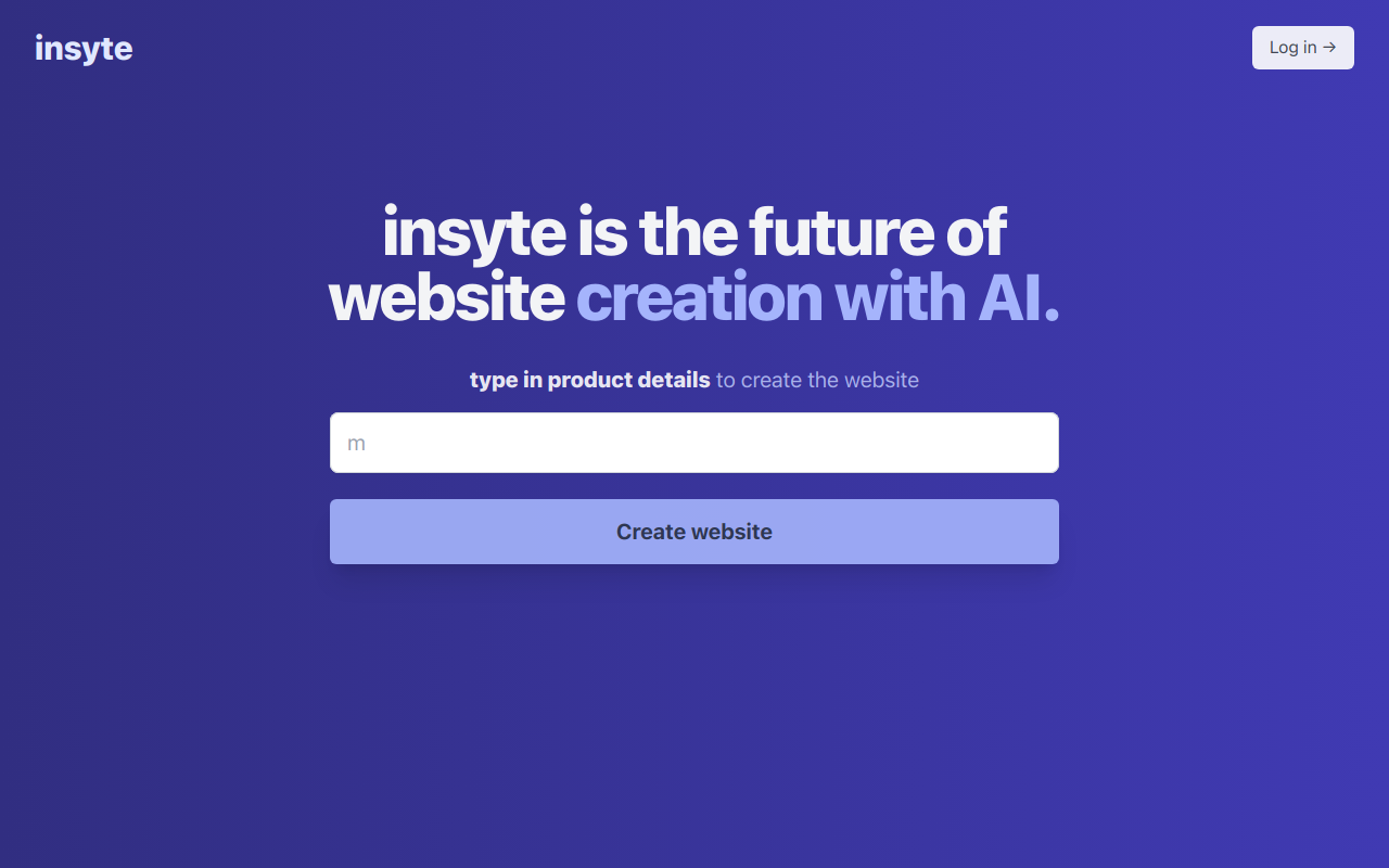 Insyte | AI-Powered Landing Pages Created in Seconds Image